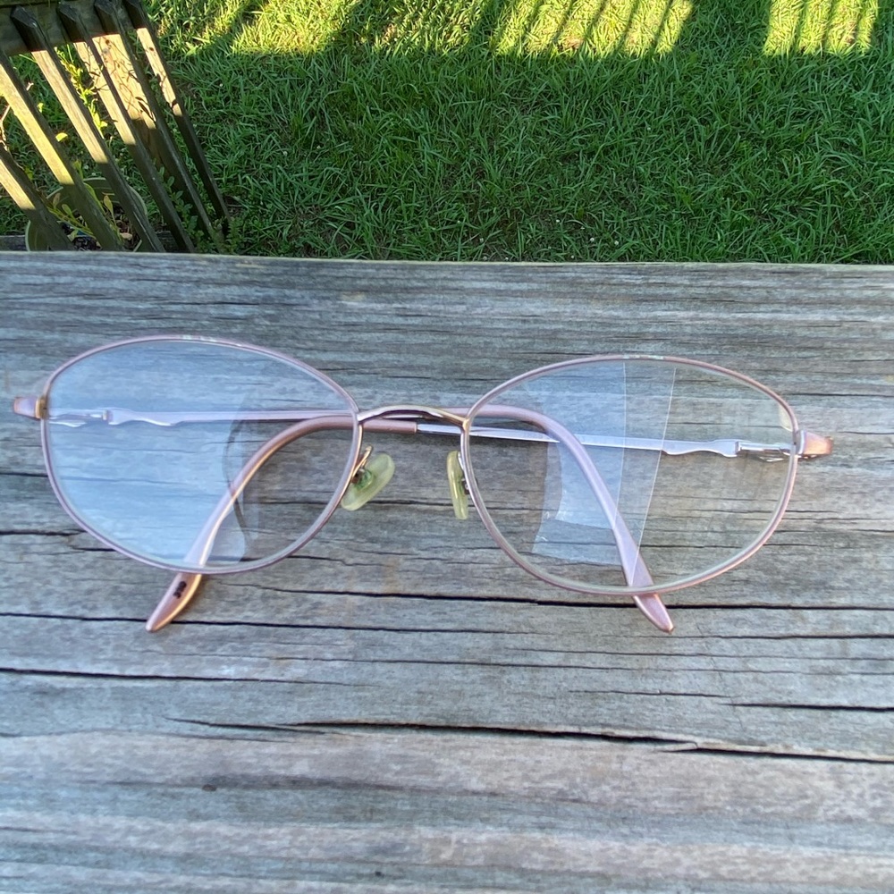 Tres Jolie metallic pink Rx glasses frames